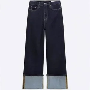 Zara | Jeans | Zara Straight Cut High Waist Jeans Zw